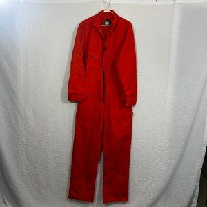 Berne Coveralls Mens Extra Tall Orange Unlined Zip Up Jumpsuit  Bercowear 44XT